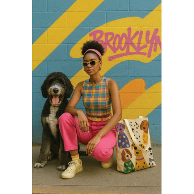 Canvas Tote Bag Fun Dogs