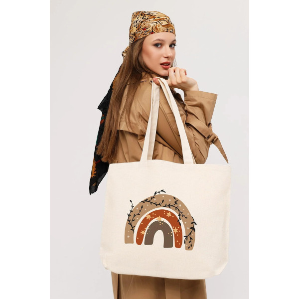 Canvas Tote Bag Starry Rainbow