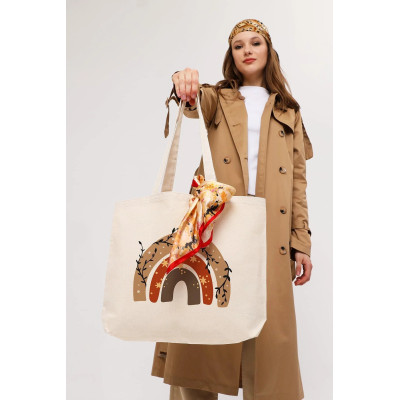 Canvas Tote Bag Starry Rainbow