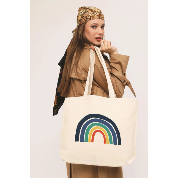 Canvas Tote Bag Rainbow