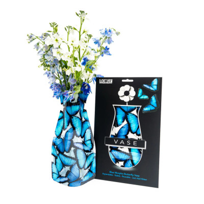 Blue Morpho Butterfly Vase Blue Morpho Butterfly Vase