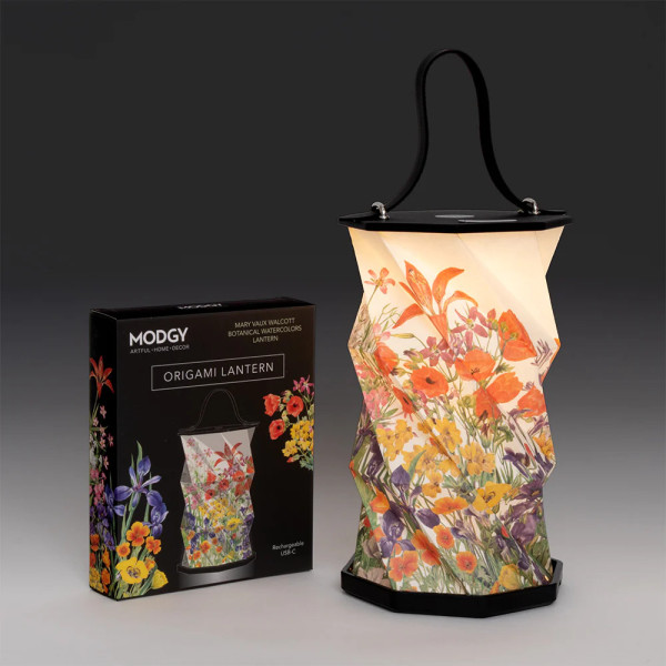 Mary Vaux Walcott Botanical Watercolor Origami Lantern