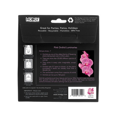 Pink Orchid Luminaries Pink Orchid Luminaries
