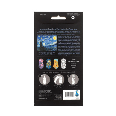 Vincent Van Gogh Starry Night Suction Cup Bud Vase Vincent Van Gogh Starry Night Suction Cup Bud Vase