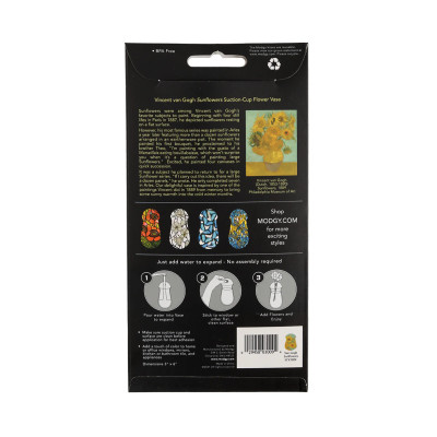 Vincent van Gogh Sunflowers Suction Cup Bud Vase Vincent van Gogh Sunflowers Suction Cup Bud Vase
