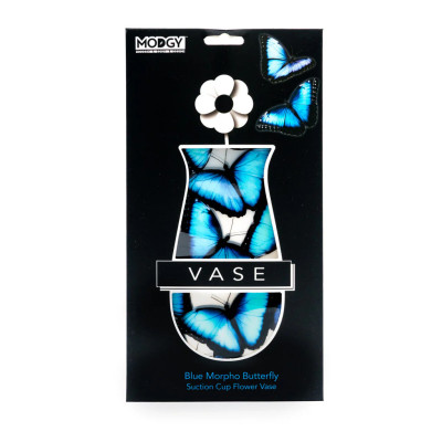 Blue Morpho Butterfly Suction Cup Bud Vase Blue Morpho Butterfly Suction Cup Bud Vase