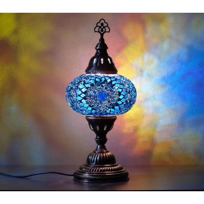 Turkish Lamp, Mosaic Desk Lamp, Moroccan Tamle Lamp, Standing Lamp, Turkish Bedside Lighting, Turkish Oriental Design