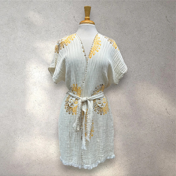 Turkish Cotton Muslin Kimono - Sun