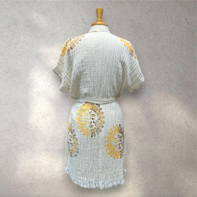 Turkish Cotton Muslin Kimono - Sun Turkish Cotton Muslin Kimono - Sun