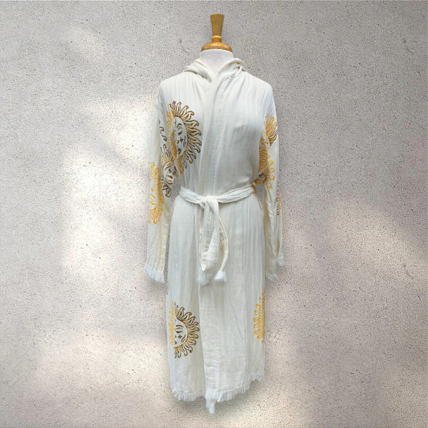 Turkish Cotton Muslin Bathrobe - Sun