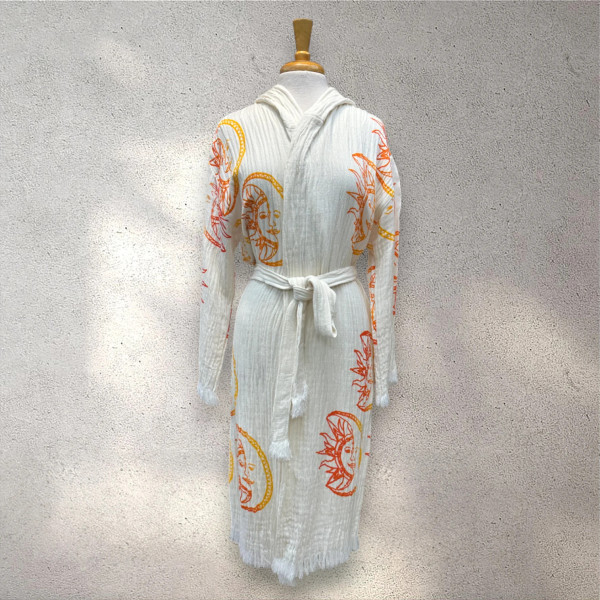Turkish Cotton Muslin Bathrobe - Sun&Moon