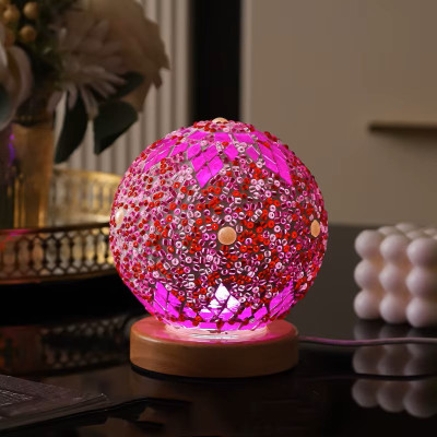 Pink Top-Multi Color Mosaic Mini Lamp Pink Top-Multi Color Mosaic Mini Lamp