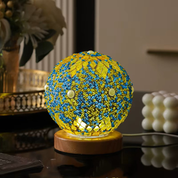 Green Top Mosaic Mini Lamp