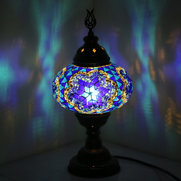 Blue Starry Mosaic Table Lamp - Large