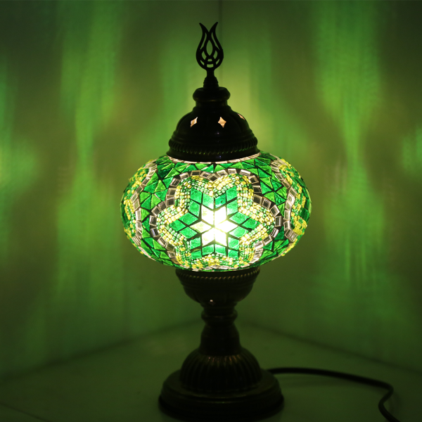 Green Starry Mosaic Table Lamp - Large