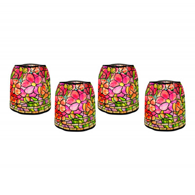 Louis C. Tiffany Pink Peony Luminaries