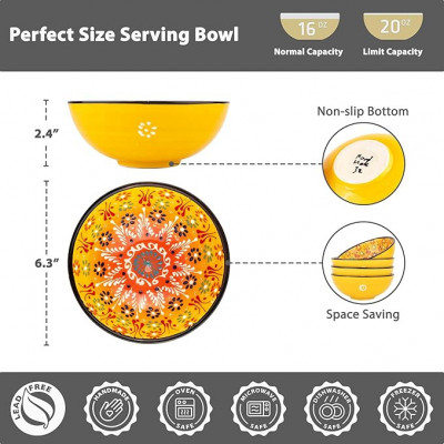 Ceramic Large Bowl - Yellow