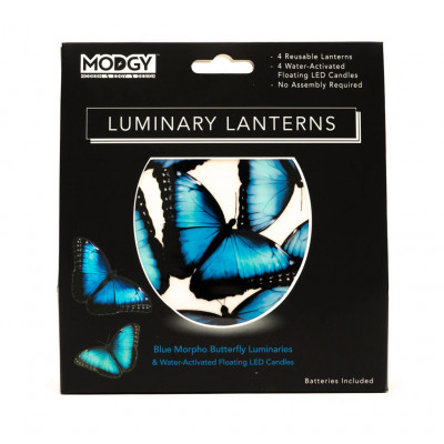 Blue Morpho Butterfly Luminaries