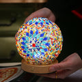 Mosaic Mini Lamp - Bohemian Style Blue-Multi Color