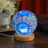 Mosaic Mini Lamp - Bohemian Style Blue