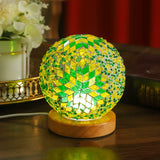 Mosaic Mini Lamp - Bohemian Style Green