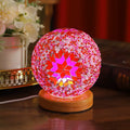 Mosaic Mini Lamp - Bohemian Style Pink