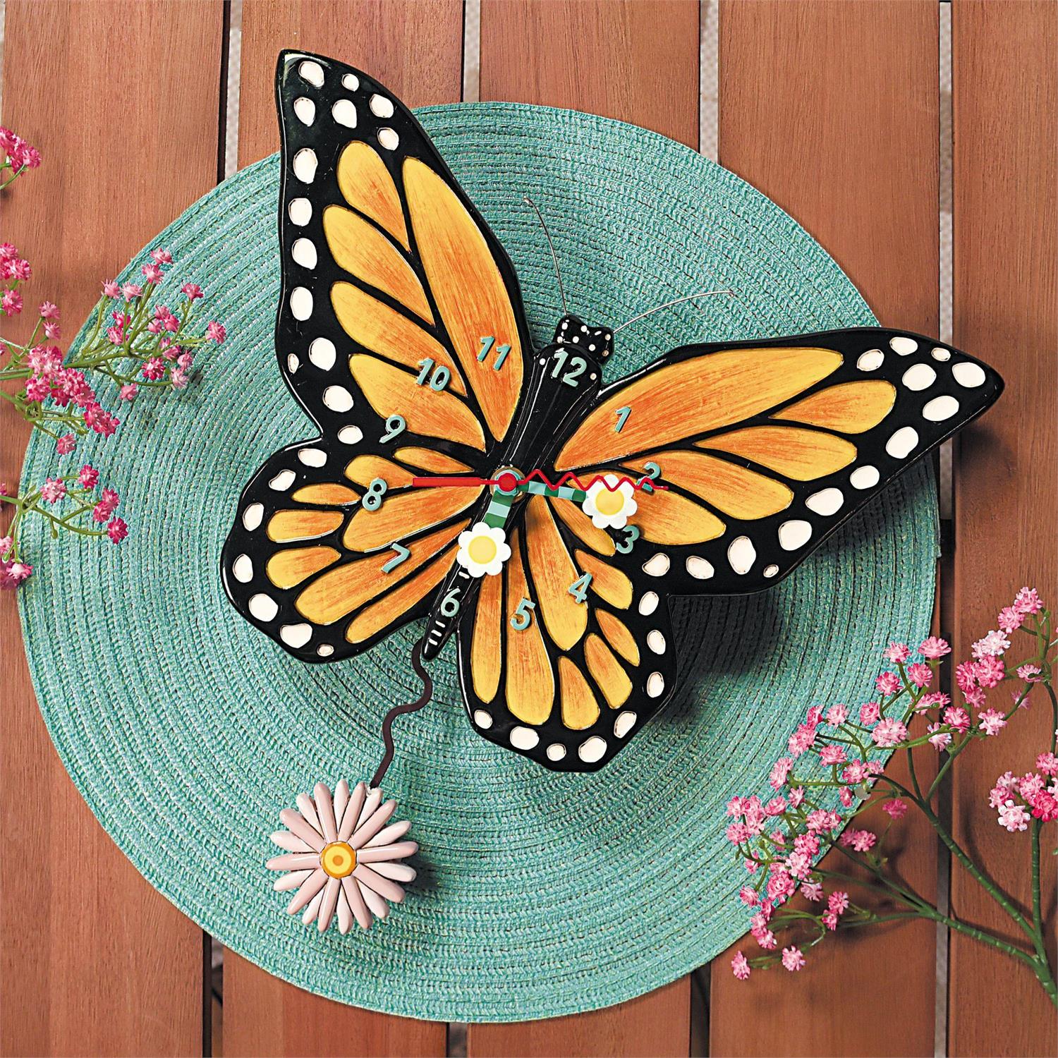 Spread Your Wings Butterfly Clock