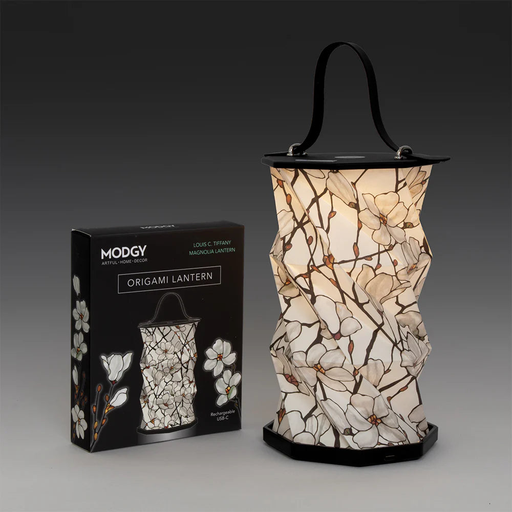Louis C. Tiffany Magnolia Window Origami Lantern