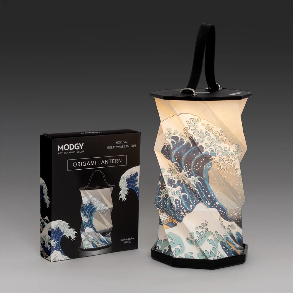Hokusai The Great Wave Origami Lantern