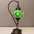 Turkish Mosaic Swanneck Lamp Large Globe No 10