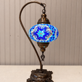 Turkish Mosaic Swanneck Lamp Large Globe No 11