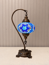 Turkish Mosaic Swanneck Lamp Large Globe No 11