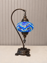 Turkish Mosaic Swanneck Lamp Large Globe No 13