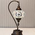 Turkish Mosaic Swanneck Lamp Large Globe No 16