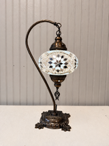 Turkish Mosaic Swanneck Lamp Large Globe No 16