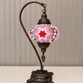 Turkish Mosaic Swanneck Lamp Large Globe No 17
