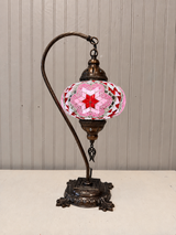 Turkish Mosaic Swanneck Lamp Large Globe No 17
