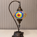 Turkish Mosaic Swanneck Lamp Large Globe No 2
