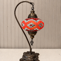 Turkish Mosaic Swanneck Lamp Large Globe No 20