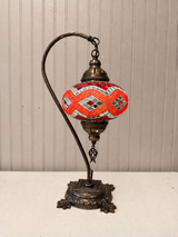 Turkish Mosaic Swanneck Lamp Large Globe No 20
