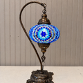 Turkish Mosaic Swanneck Lamp Large Globe No 22