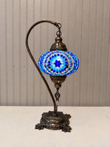 Turkish Mosaic Swanneck Lamp Large Globe No 22
