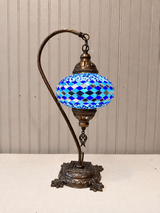 Turkish Mosaic Swanneck Lamp Large Globe No 25