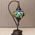 Turkish Mosaic Swanneck Lamp Large Globe No 5