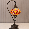 Turkish Mosaic Swanneck Lamp Large Globe No 8