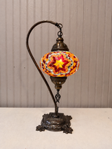 Turkish Mosaic Swanneck Lamp Large Globe No 8
