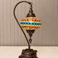Turkish Mosaic Swanneck Lamp Large Globe No 9