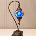 Turkish Mosaic Swanneck Lamp Small Globe No 11