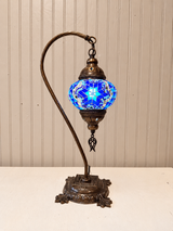 Turkish Mosaic Swanneck Lamp Small Globe No 11