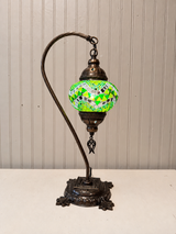 Turkish Mosaic Swanneck Lamp Small Globe No 12